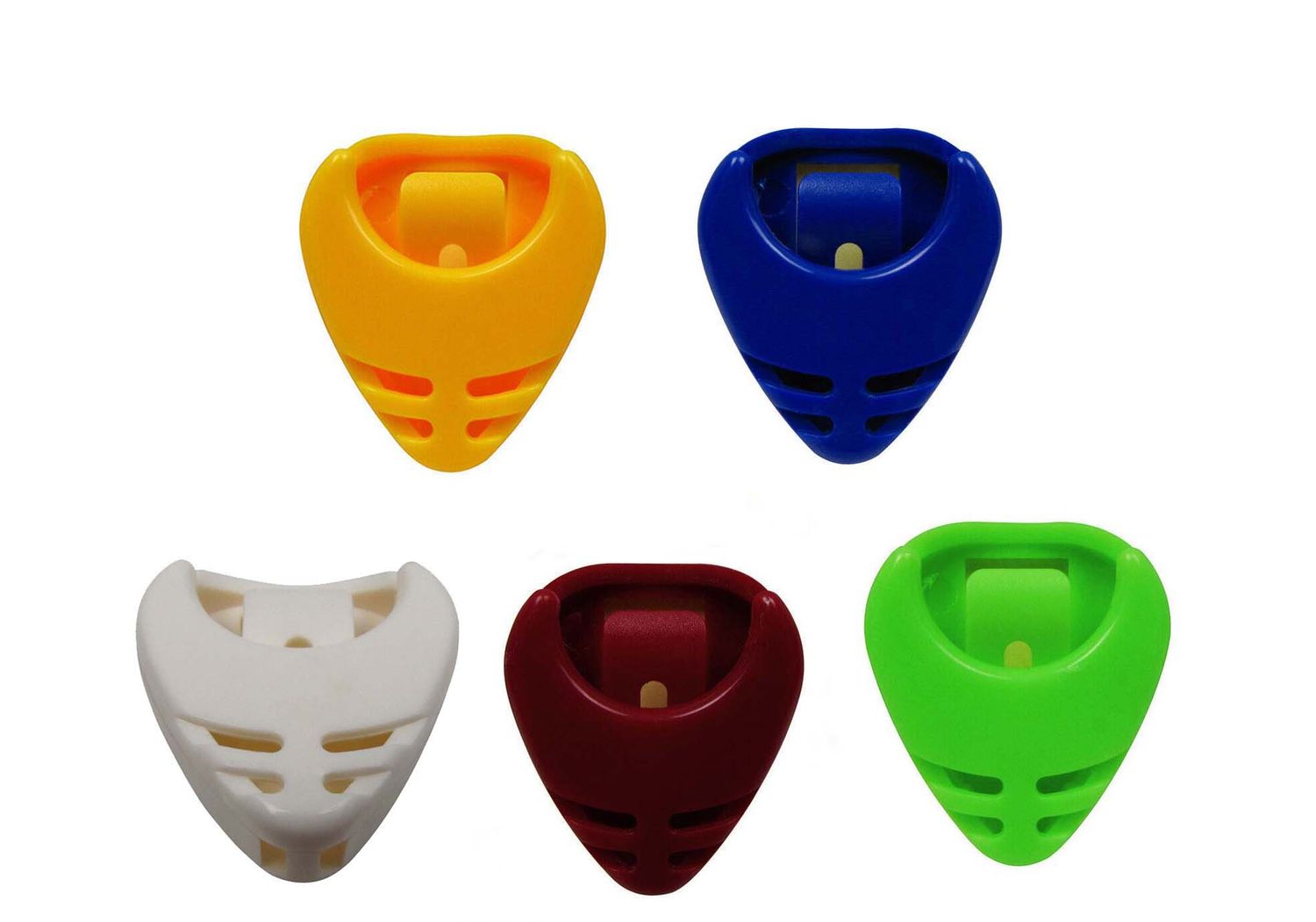 5 pcs Self-Adhesive Guitar Pick Holder with Picks Storage Case – Compact &amp; Portable Guitar Accessory