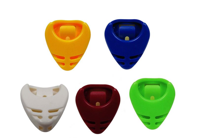 5 pcs Self-Adhesive Guitar Pick Holder with Picks Storage Case – Compact &amp; Portable Guitar Accessory