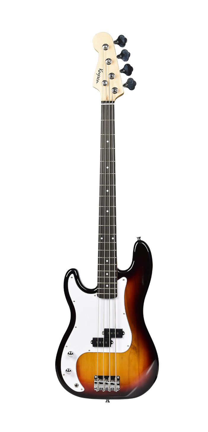 Left-Handed 4-String Full-Size Electric Bass Guitar – Sunburst PB Style for Beginners &amp; Intermediate Players