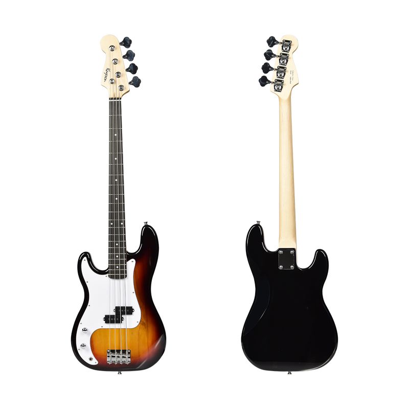 Left-Handed 4-String Full-Size Electric Bass Guitar – Sunburst PB Style for Beginners &amp; Intermediate Players