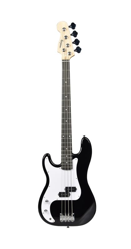 Left-Handed 4-String Full-Size Electric Bass Guitar – PB Style for Beginners & Intermediate Players – Includes Gig Bag, Clip tuner, Strap & Cable Black