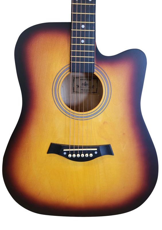 41-Inch Full-Size Sunburst matte finish Acoustic Guitar SPS955 – Smooth Play, Low Action, Stylish Design – Perfect for Beginners, Adults, and Students