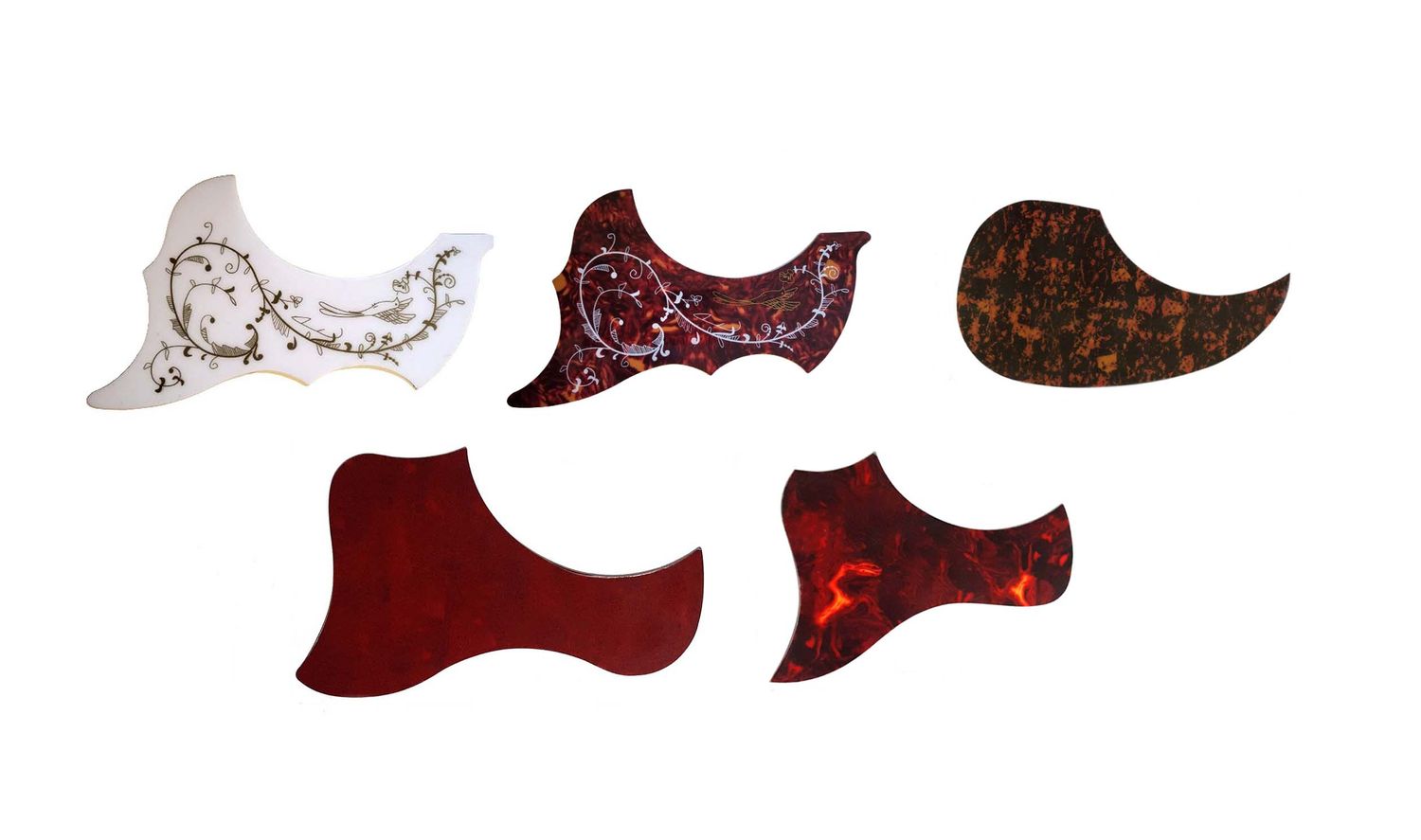 5 PCS Professional Acoustic Guitar Pickguards – Right-Handed Pick Plates