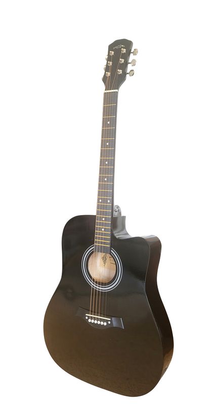 Full Size Black Acoustic Guitar for Beginners – Smooth Neck, Clear Sound, Classic Design SPS977