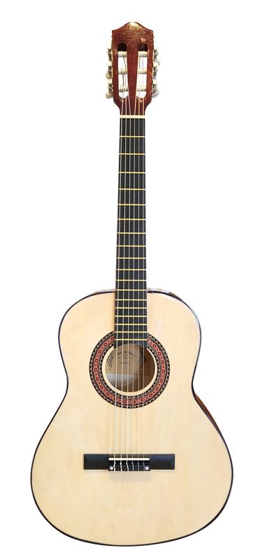36" 3/4 Size Classical Guitar – Light Natural (Blonde) Finish, Nylon Strings for Kids &amp; Beginners SPS973