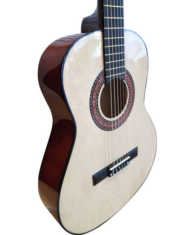 36" 3/4 Size Classical Guitar – Light Natural (Blonde) Finish, Nylon Strings for Kids &amp; Beginners SPS973