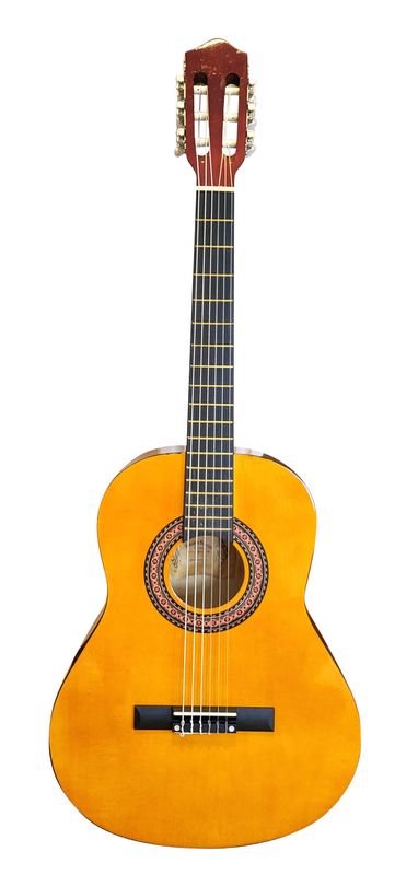 36" 3/4 Size Classical Guitar – Natural Amber Finish, Nylon Strings for Kids &amp; Beginners SPS974