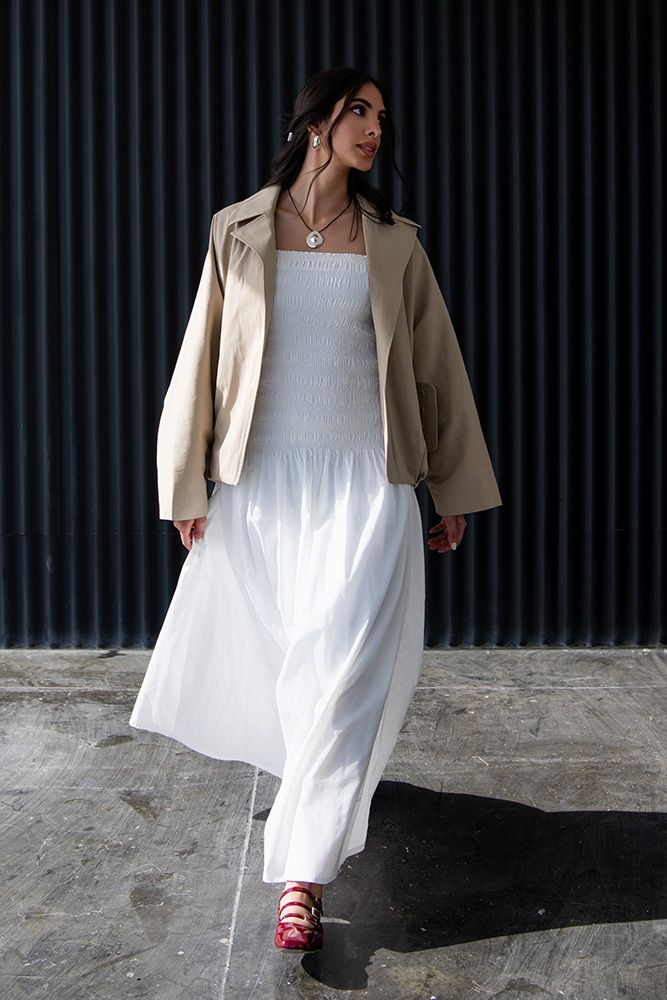 White Smocked Dress