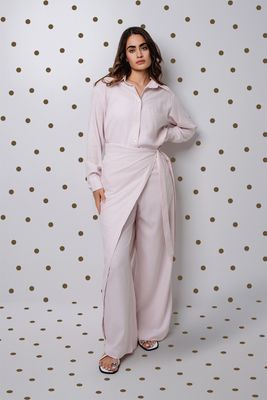Linen Set in Powder Pink