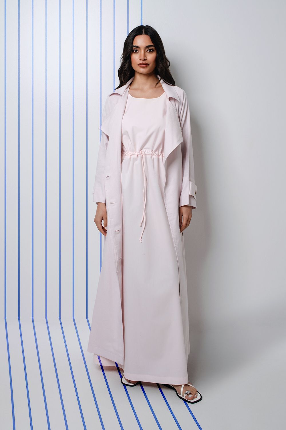 Trench Set in Powder Pink