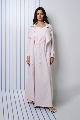 Trench Set in Powder Pink