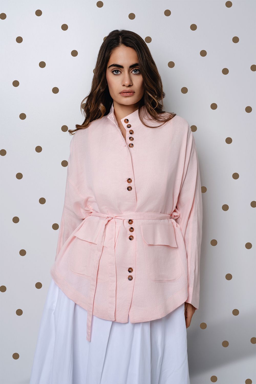 Safari Jacket in Powder Pink