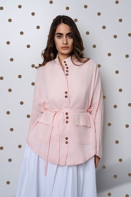 Safari Jacket in Powder Pink