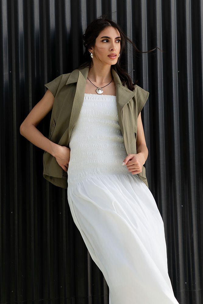 White Smocked Dress