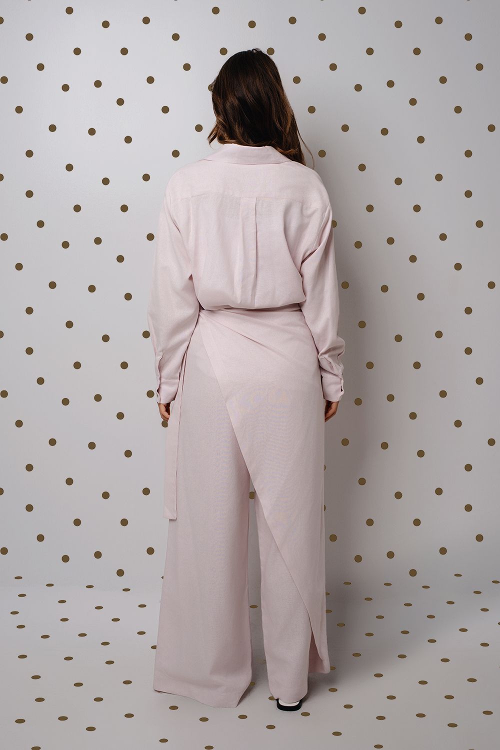 Linen Set in Powder Pink