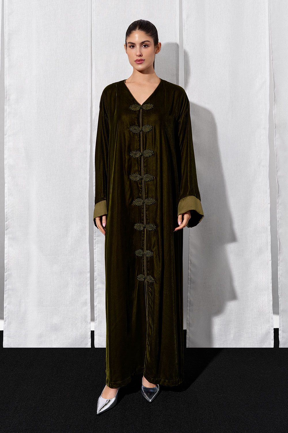 Shizuka Kaftan in Matcha