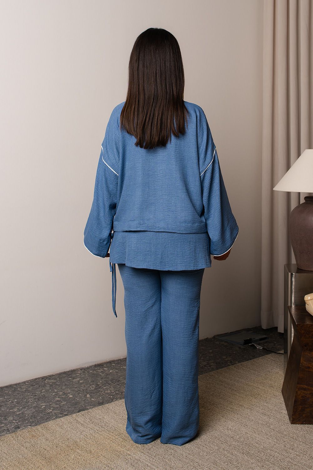 Skirt Pants Set (Cobalt Blue)
