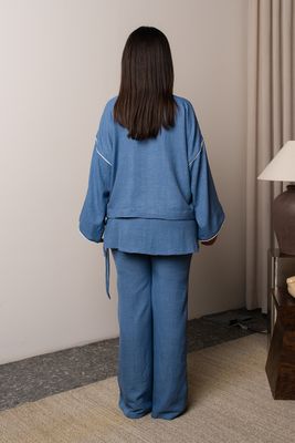 Skirt Pants Set (Cobalt Blue)