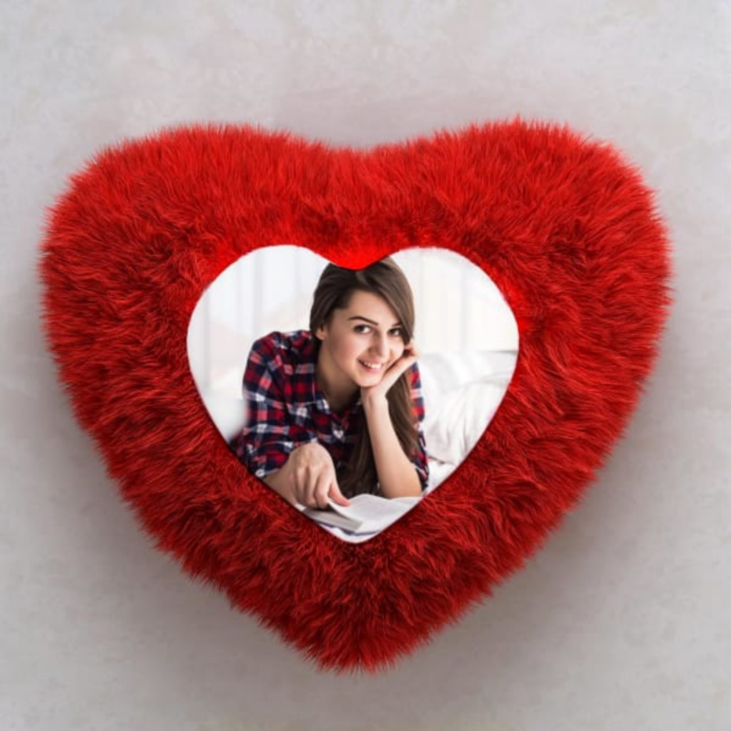 Heart Shape Cushion Red and Pink