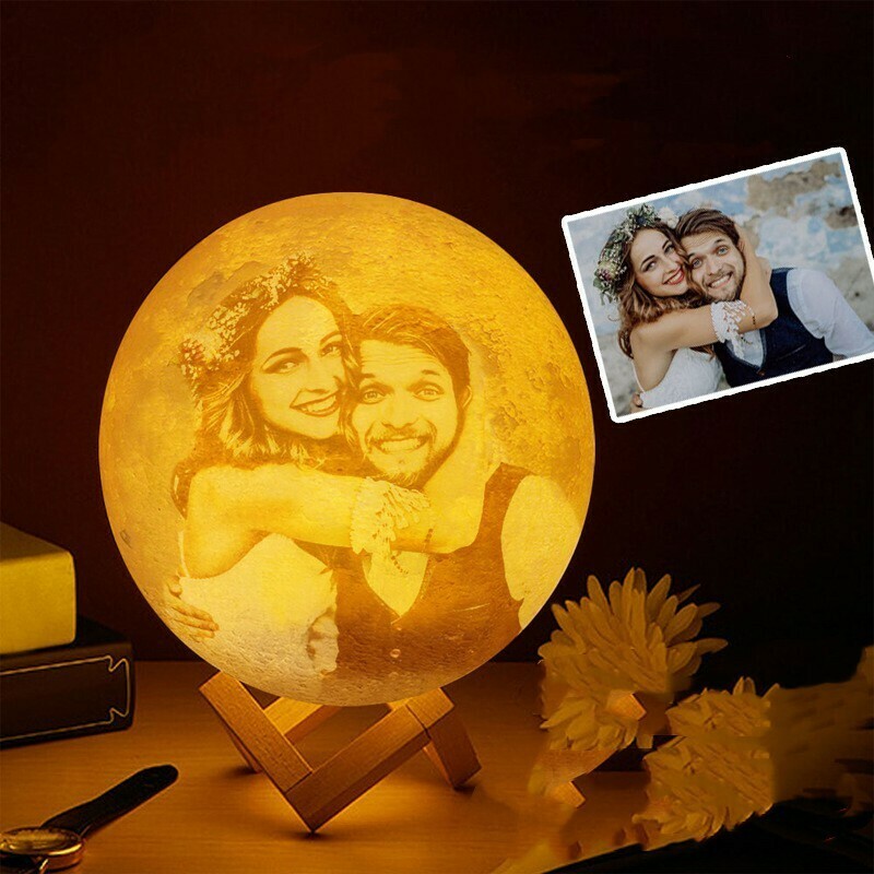 Photo Moon Lamp | Golden Moon Beautiful and Unique Gift |