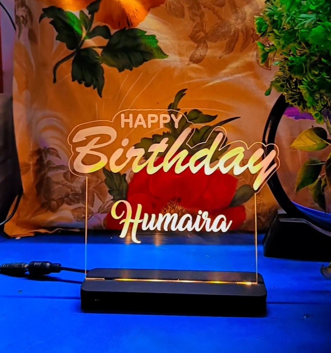 Happy Birthday illusion LED lamp