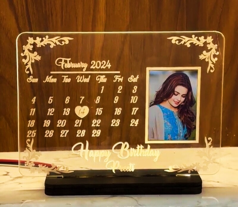LED photo Lamp with Photo and date