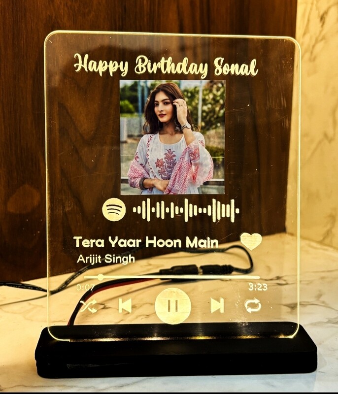 Spotify LED Lamp with photo and song name