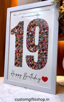 Personalised Number Frame with Photos