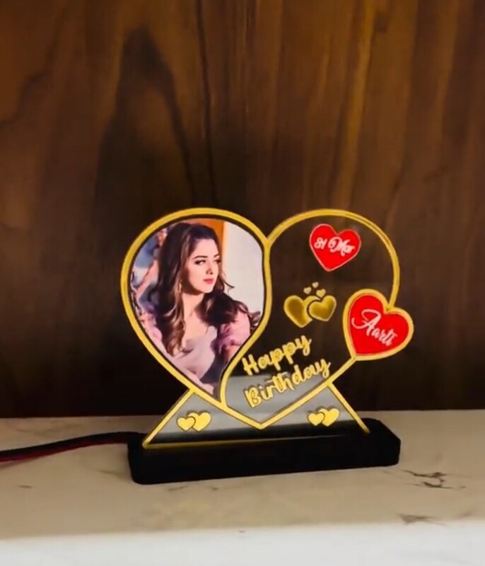 Led heart illusion Golden Lamp😍♥️ ( COD Available)