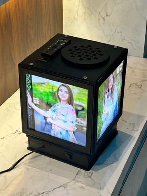 Personalised Rotating High Quality Bluetooth speaker with Lamp😍 COD Available