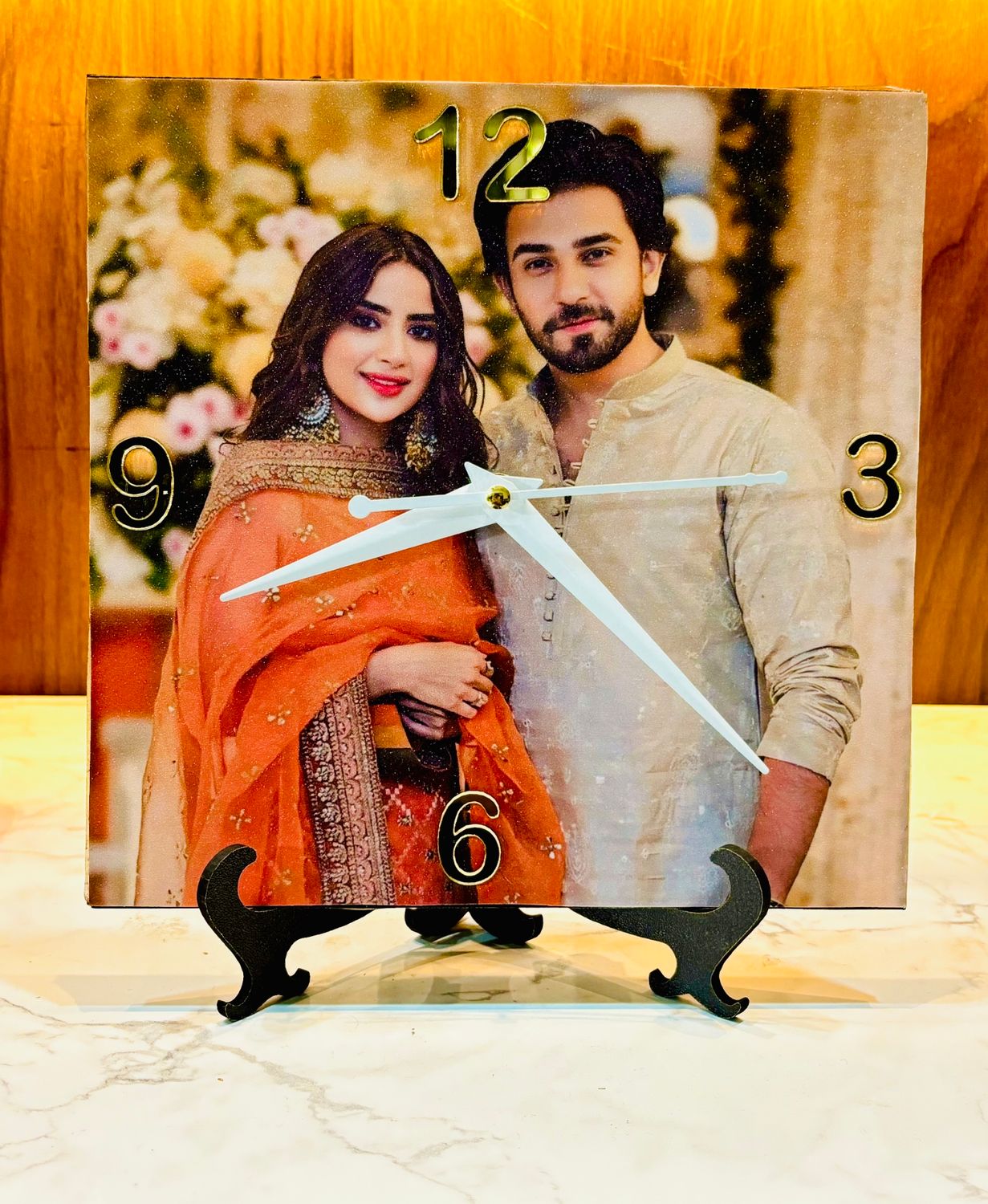 Personalised Photo Table Clock with Stand | COD Available 😍