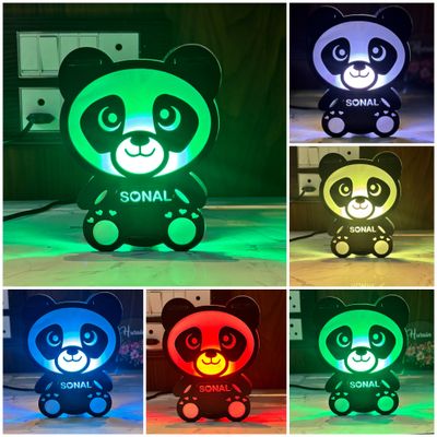 Multicolour Cute Personalized Panda Lamp 😍 (COD AVAILABLE)