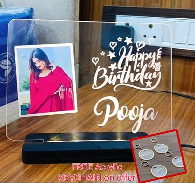 illusion LED lamp with Photo Golden Colour