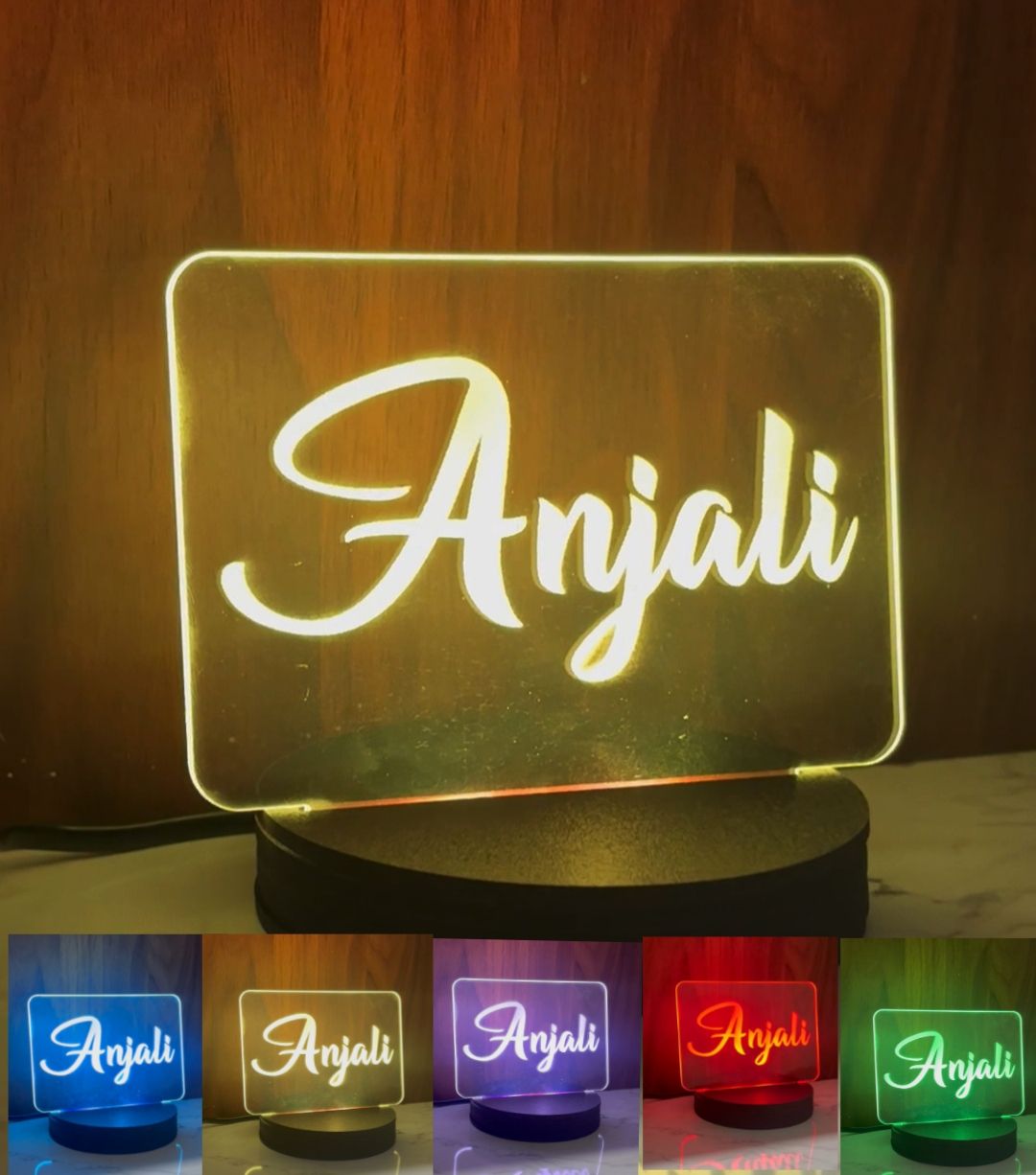 Personalised Name LED Lamp with Colour Changing Effect