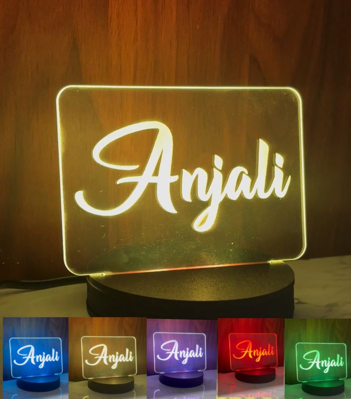 Personalised Name LED Lamp with Colour Changing Effect