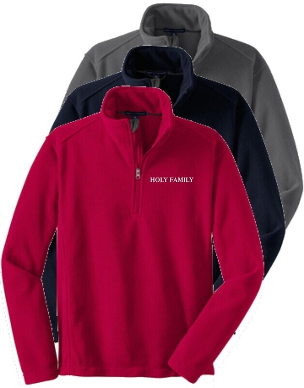 Holy Family 1/4 Zip Fleece (adult sizes only) w/Embroidered Logo Holy Family 1/4 Zip Fleece (adult sizes only) w/Embroidered Logo