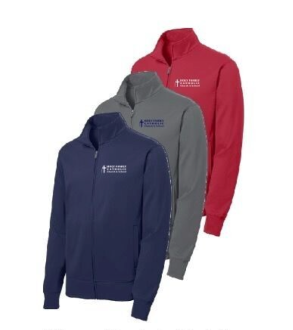 Holy Family Full Zip Dry-fit Moisture wicking Cadet Collar Sweatshirt