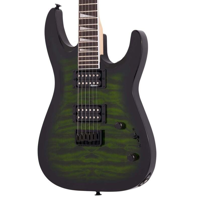 Jackson JS Series Dinky Arch Top JS32Q DKA HT, Transparent Green Burst