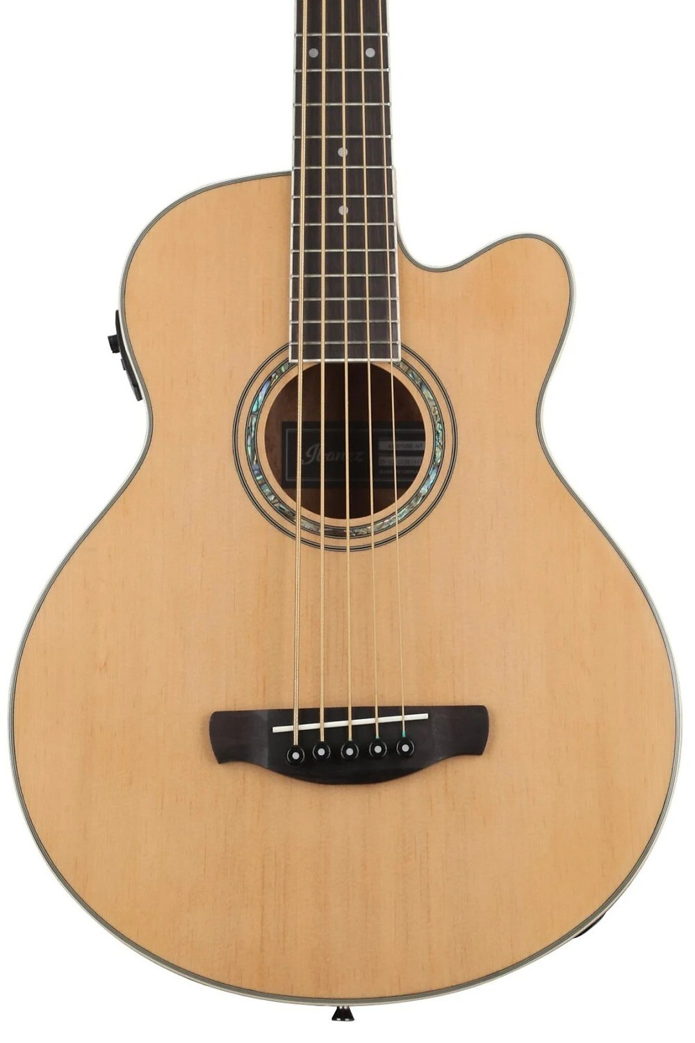 Ibanez AEB105E AcousticElectric Bass, Natural High Gloss