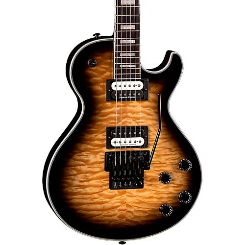 Dean Thoroughbred Select Floyd Quilted Maple, Natural Black Burst