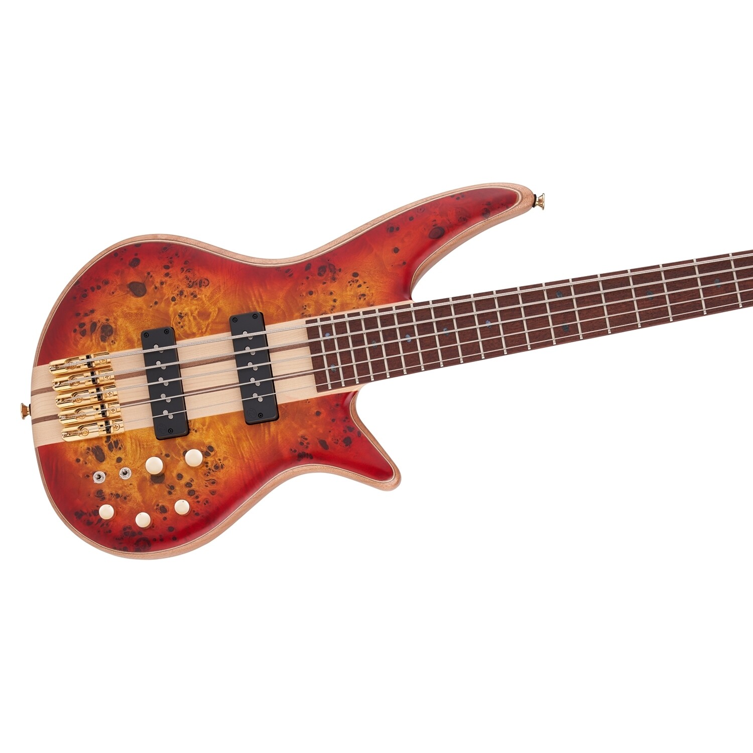 Jackson Pro Series Spectra Bass SB V 5 Strings Bass, Transparent Cherry Burst