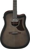 Ibanez AAD50CE Acoustic Electric, Transparent Charcoal Burst