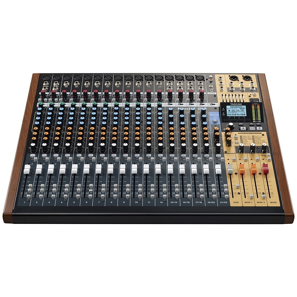 Tascam Model 24 Multi-Track Live Recording Console, 24 Channel USB Audio Interface