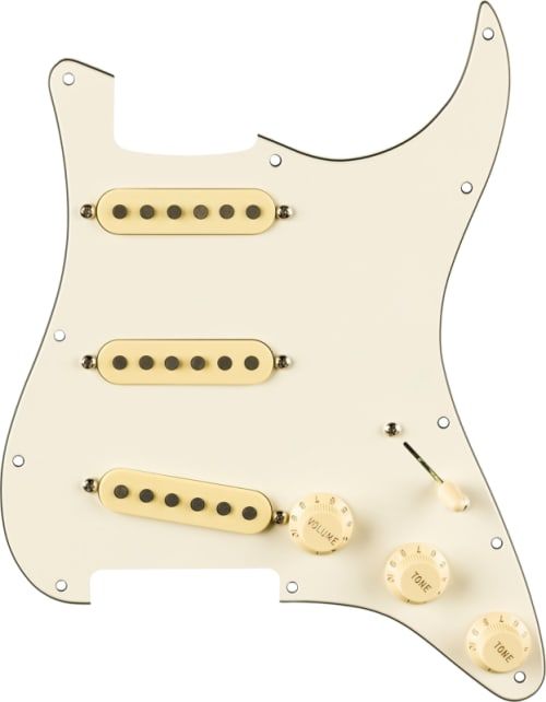 Fender Eric Johnson Signature Pre-Wired Strat Pickguard 11-Holes, Parchment