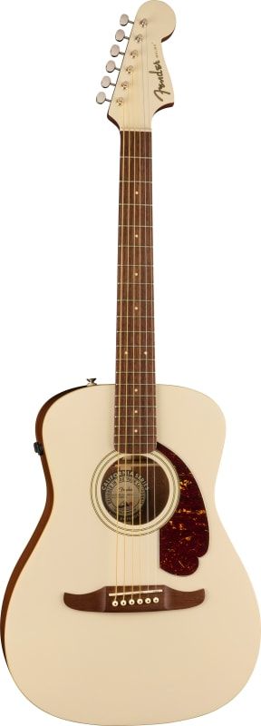 Fender Malibu Player Parlor Acoustic-Electric, Olympic White