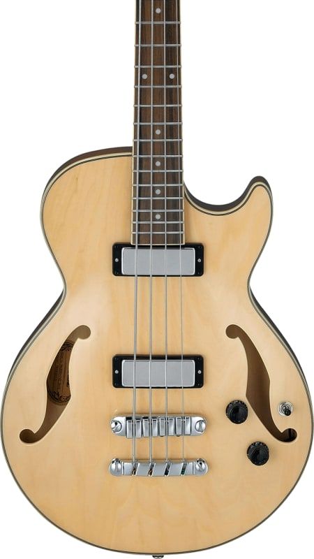 Ibanez AGB200 Short-Scale 4-String Semi-Hollow Bass, Natural