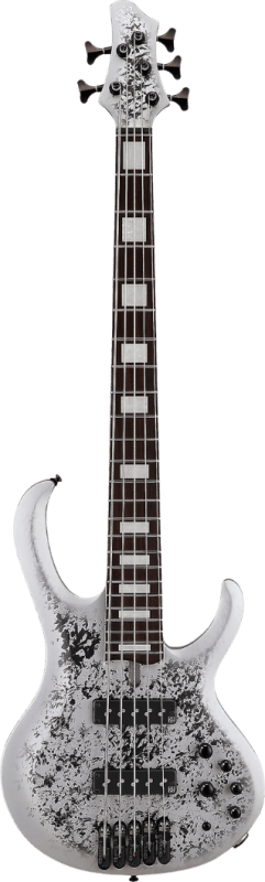 Ibanez BTB25TH5 25th Anniversary 5-String Bass, Silver Blizzard Matte