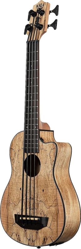 Kala Spalted Maple 4-String Acoustic-Electric U-BASS, Natural