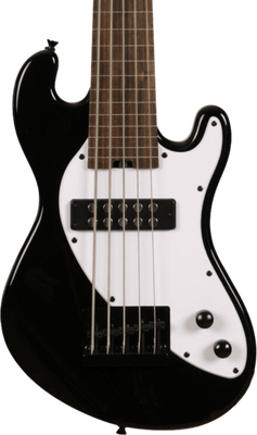 Kala Solid Body Fretless 5-String Electric U-BASS, Jet Black