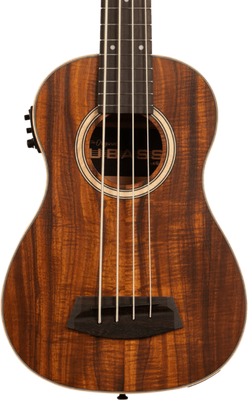 Kala Solid Body Koa 4-String Acoustic-Electric U-BASS, Natural